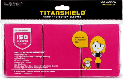Vista 16 de TitanShield (150 mangas) tamaño pequeño japonés, fundas para tarjetas de comercio para Yu-Gi-Oh, Pelea de cartas Vanguard & More