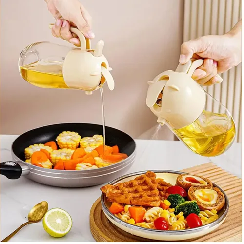 Vista 3 de Botella Dispensador Aceite Vinagre Vidrio