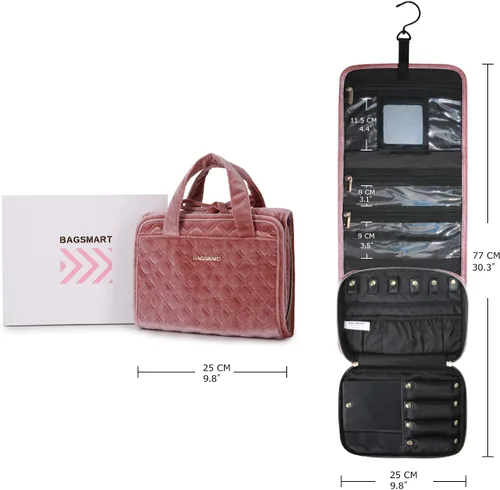 Vista 6 de BAGSMART - Organizador de terciopelo para joyas anillos collares pulseras aretes