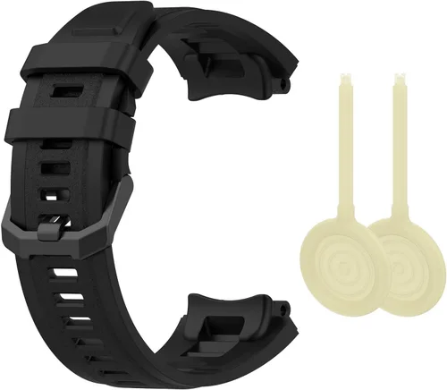 Vista 5 de FitTurn Paquete de 4 correas de reloj compatibles con Amazfit T-Rex 2, correa de repuesto de silicona suave ajustable para Huami Amazfit T-Rex 2