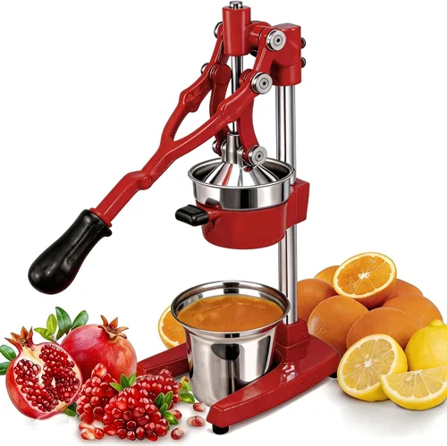 Vista 10 de Prensa Manual de Mano de Hierro Fundido Comercial de Servicio Pesado Naranja Cítricos Limón Lima Toronja Granada Exprimidor de Jugo de Fruta