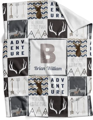 Vista 13 de Manta de bebé personalizada de béisbol para niños, regalos personalizados para bebés con nombre, mantas de vellón con monograma (béisbol 173)