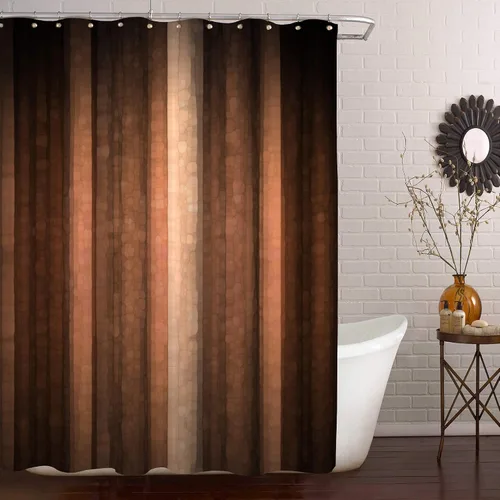 Vista 12 de Gibelle Cortina de ducha pequeña de 36 x 72 pulgadas, juego estrecho medio negro y gris, tela moderna abstracta para baño, textura de vidrio fresco