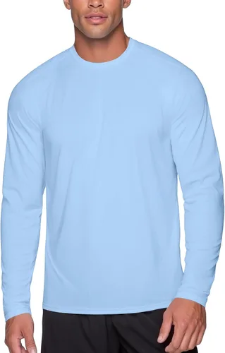 Vista 20 de Zengjo Camisetas atléticas que absorben la humedad para hombre, de manga larga, para entrenamiento, correr, gimnasio, rendimiento, protección UV