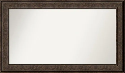 Vista 1105 de Amanti Art Espejo de pared personalizado no biselado (25 x 25 pulgadas), marco de bronce acentuado, varios tamaños personalizados, espejo de baño