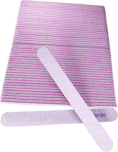 Vista 8 de Limas de uñas (25 piezas), lima de uñas de grano 100/180, tablero de esmeril a granel para uñas acrílicas y uñas naturales, limas para uñas