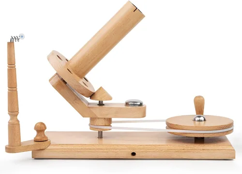 Vista 8 de Juego de bobinadora de hilo gigante hecha a mano para ganchillo, enrollador de bolas de hilo de gran capacidad con base de espuma antideslizante