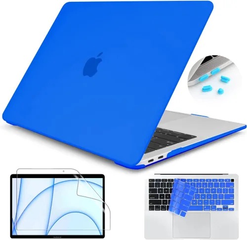 Vista 24 de Teryeefi Funda para MacBook Air 13 pulgadas Case 2021 2020 2019 2018 A2337 M1 A2179 A1932, carcasa rígida esmerilada, cubierta de teclado