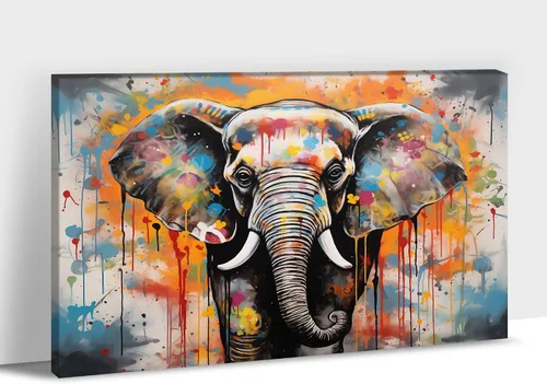 Vista 23 de ANRUOXI Arte de Pared de Graffiti, Impresión de Lienzo de Astronauta Espacial de Graffiti para Decoración de Pared, Impresiones de Arte Modernas