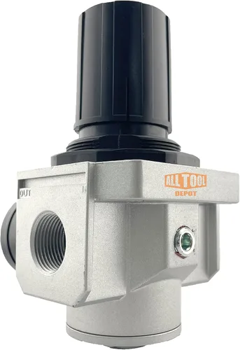 Vista 3 de 1" regulador de presión de aire comprimido en línea estupendo NPT para compresor de aire, 7 a 215 PSI ajustable