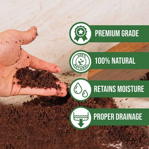 Vista 5 de Mezcla de tierra para macetas en bolsa de 50 litros Envelor, tierra para plantas de interior y exterior, 1.75 pies cúbicos, mezcla para macetas