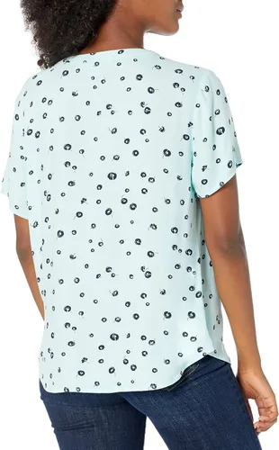 Vista 2 de Tienda Essentials - Blusa tejida de manga corta para mujer