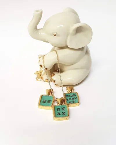 Vista 3 de Mark Poulin Gold Anniversary Necklace - 50 Year Anniversary on 20" gold filled chain