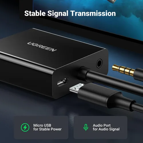 Vista 6 de UGREEN adaptador activo de HDMI a VGA con conector de audio HDMI hembra de 3.5mm a VGA macho, convertidor para TV Stick, Raspberry Pi, Laptop, PC