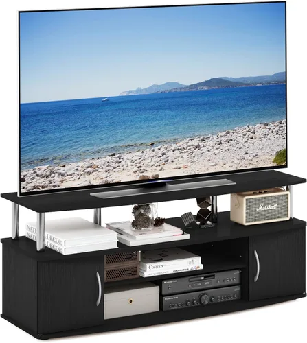 Vista 18 de Furinno - Soporte para centro de entretenimiento, para televisor de hasta 55 pulgadas, pino ámbar/negro