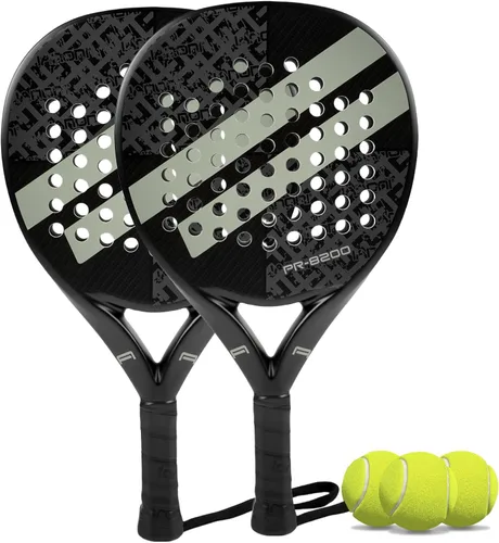 Vista 10 de Pala de pádel Superficie de Fibra de Carbono con núcleo de espuma EVA Memory Flex Pala de pádel ligera