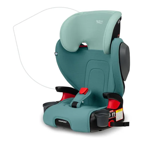 Vista 15 de Britax Highpoint - Asiento elevador de posicionamiento con cinturón y sin espaldar, SafeWash, gris ombré
