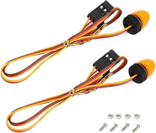 Vista 6 de 2 luces estroboscópicas LED intermitentes para automóvil a control remoto, luces estroboscópicas LED para 1/8 1/10 1/12 SCX10 TRX4 RC Car 1/14 RC