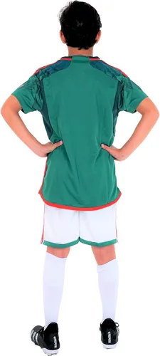 Vista 3 de PAIRFORMANCE Uniformes de fútbol para niños camiseta deportiva de equipo y pantalones cortos para niños ropa deportiva unisex de 4 a 14 años