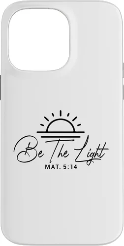 Vista 21 de Dichos cristianos y versos de la Biblia Mateo 5,14 Funda para iPhone 16