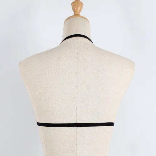 Vista 5 de ctdiral Brasier sexy de tirantes elásticos sin copas para mujer, de talla grande, a la moda, con abertura, para mujer