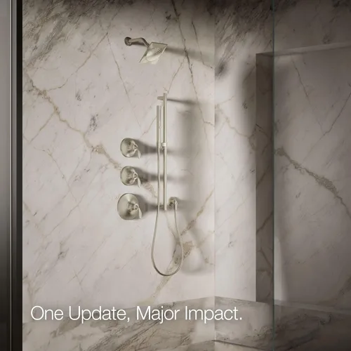 Vista 7 de Kohler 45215-G-BN Loure® Cabezal de ducha de una sola función, 1.75 gpm, níquel cepillado vibrante 2-cepillado níquel