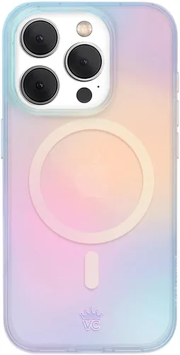 Vista 150 de VELVET CAVIAR Funda compatible con MagSafe para iPhone 15, probada en caídas de 10 pies, estampado de leopardo y amatista morada