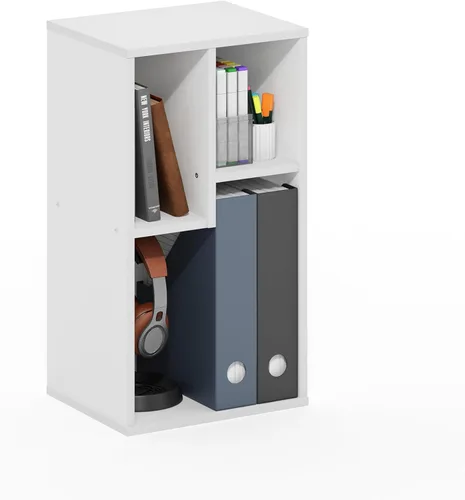 Vista 9 de Furinno Jaya - Estantería moderna de 3 niveles con estante ajustable, estantería con estante abierto, 9.5 x 24.5 x 40.3 pulgadas, para organización