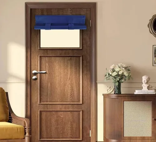 Vista 20 de PI Cortina Opaca para Puerta, Sombra de Privacidad que se Ata con Aislamiento Térmico, Cortina de Puerta Pequeña para Aula/Puerta Corredera/Puerta