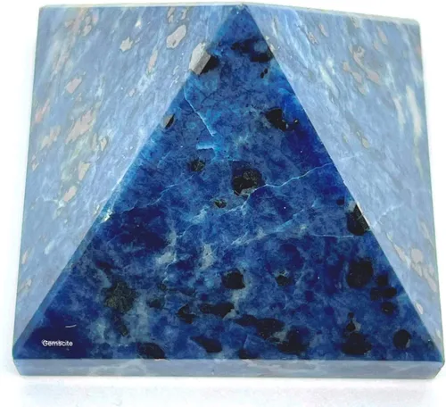 Vista 8 de GEMSCITE Sodalite Pyramid Crystal Healing Stones - 2" Great Pyramid Figurine of Natural Stone Pyramid for Meditation, Reiki, Chakra Balancing and