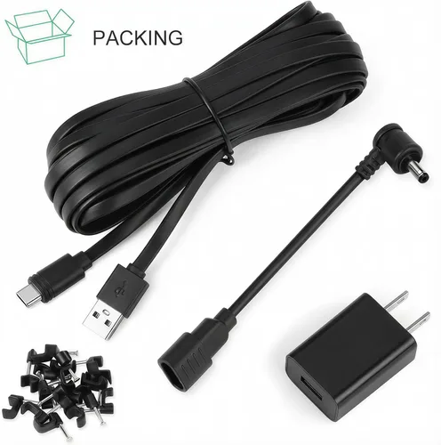 Vista 6 de Adaptador de corriente para Spotlight Cam Plus/Pro (batería) y cámara de proyector (batería), con cable exterior resistente a la intemperie de 25