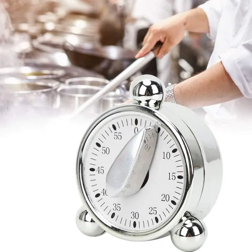 Vista 4 de Temporizador mecánico, pequeño temporizador multifunción, mini temporizador de cocina, reloj despertador para cocina, peluquería y salón de belleza
