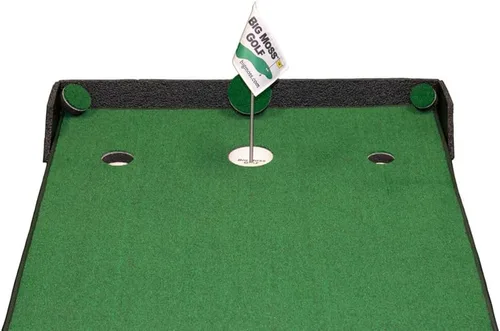 Vista 3 de Big Moss Golf Competitor V2 Series 3' X 9' Practice Putting Chipping Green con 3 tazas
