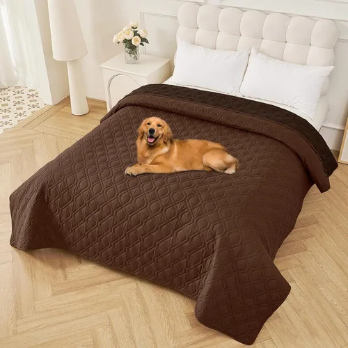 Vista 143 de Smiry Funda Impermeable para Cama de Perro Manta para Mascotas, Manta Suave y Lavable para Perros para Muebles Cama Sofá Sofá Reversible, a Cuadros
