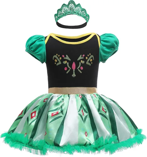 Vista 31 de Dressy Daisy Disfraz de princesa para bebé, disfraz de tutú de tul para cumpleaños, Halloween, traje con diadema