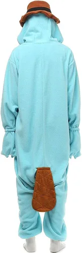 Vista 3 de NAITOKE Adult Stitch Onesies Animal Pajamas Cosplay Costumes Party Wear Blue Cartoon Sleepwear