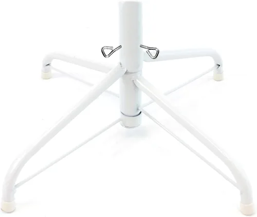 Vista 4 de Perfect Holiday Árbol de oropel dorado metálico de 6 pies 1000 puntas, diámetro 41 pulgadas Soporte de metal blanco, PVC-6GD