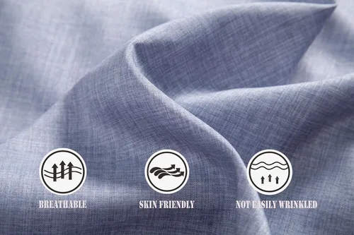 Vista 5 de VANCOOG Camisas de manga larga para hombre, casuales, elegantes y elegantes