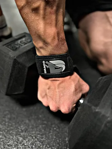 Vista 7 de Correas de muñeca de levantamiento – Neopreno acolchado para levantamiento de pesas, culturismo, levantamiento de potencia, entrenamiento de fuerza