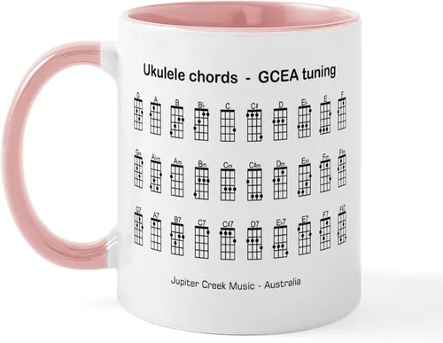 Vista 7 de CafePress Peace Love - Taza de café de cerámica para ukelele (11 oz (11.0 fl oz)