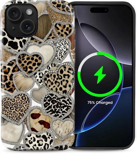 Vista 70 de Funda Compatible con iPhone 13/14 [Compatible con MagSafe] Protección de Doble Capa de Cáscara Dura Híbrida, Funda Magnética Protectora a Prueba