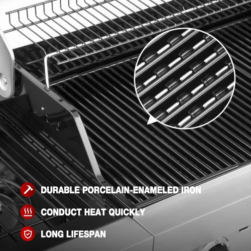 Vista 3 de Rejillas de parrilla infrarroja de 17 pulgadas para Charbroil Performance Tru Infrared 3 quemadores 463370719 463371116 463280019 463371716 46333316