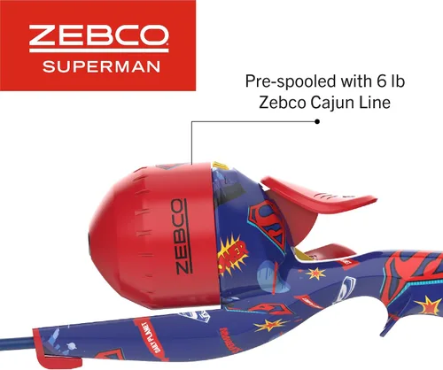 Vista 5 de Zebco Youth Floating Spincast Reel and Fishing Rod Combo, Pre-Spooled with 6-Pound Cajun Line
