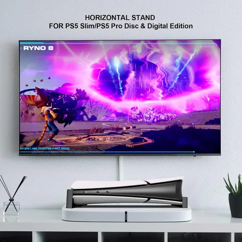 Vista 14 de PS5 Pro Accessories Soporte horizontal, soporte base compatible con PlayStation 5 Pro/Slim Disc y Digital Edition (blanco)