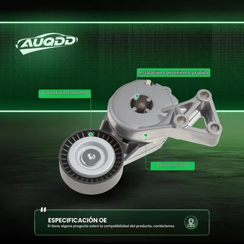 Vista 4 de AUQDD 38148 Conjunto automático de tensor de correa y polea (para 1.8L/2.0L L4) apto para Audi A3 98-04 /00-04 S3/99-06 TT /00-06 TT Quattro/99-05