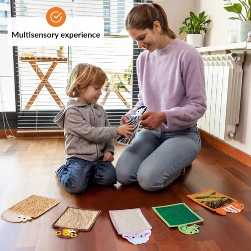 Vista 2 de ODOXIA Alfombrillas sensoriales para niños autistas Azulejos sensoriales para niños Panel de pared sensorial Alfombrillas sensoriales