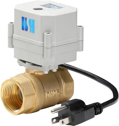 Vista 2 de 1/2" 3/4" 1" 110-230VAC Válvula de Bola Eléctrica Motorizada Normalmente Cerrada/Abierta CF8/Acero Inoxidable 304 Con Enchufe de EE. UU.