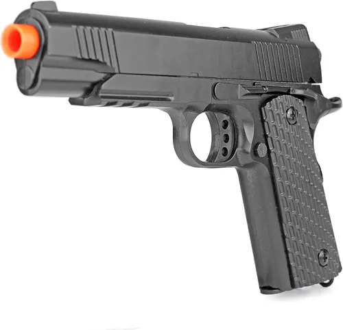 Vista 6 de BBTac Pistola Airsoft 1911 - Pistola de metal Airsoft con resorte accionado, construcción de aleación de metal de alta precisión FPS (negro táctico)