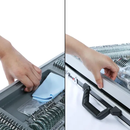 Vista 8 de Juego de lentes de prueba ópticas de 266 piezas de carcasa de aluminio con borde de metal