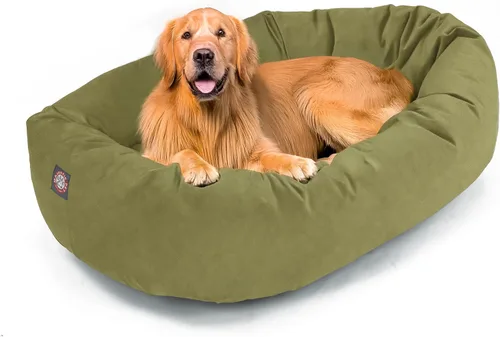 Vista 55 de Majestic Pet Cama para Perros de 52 Pulgadas de Ante Calmante Lavable 52x35x11 (Pulgadas) – Acogedora Cama Redonda para Perros con Forma de Dona